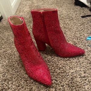 Betsey Johnson Cady Booties Red